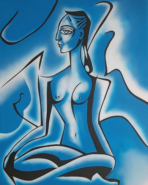 Blue Woman, 2024, Mariusz Zając