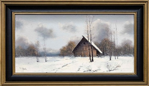Zima - stodoła, 1994, Bohdan Piasecki
