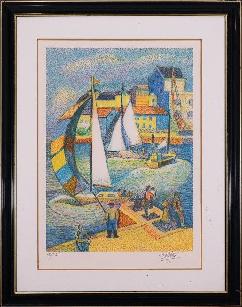 Port w Honfleur, George Joseph Zelter