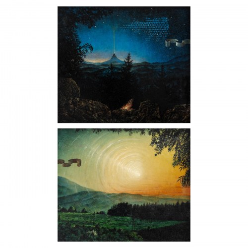 Dusznik, Adenburg - para obrazów, 1986, Henryk Waniek