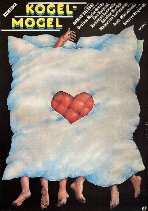 Plakat do filmu „Kogel-Mogel" w reż. Romana Załuskiego, 1988, Janusz Obłucki