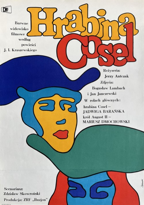 Plakat do filmu „Hrabina Cosel" w reż. Jerzego Antczaka, 1969, Maciej Żbikowski