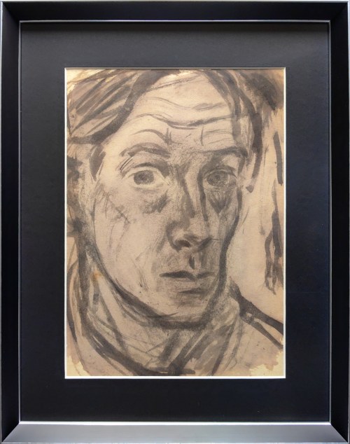 Autoportret i śpiąca kobieta (obraz dwustronny), Stanisław Grabowski