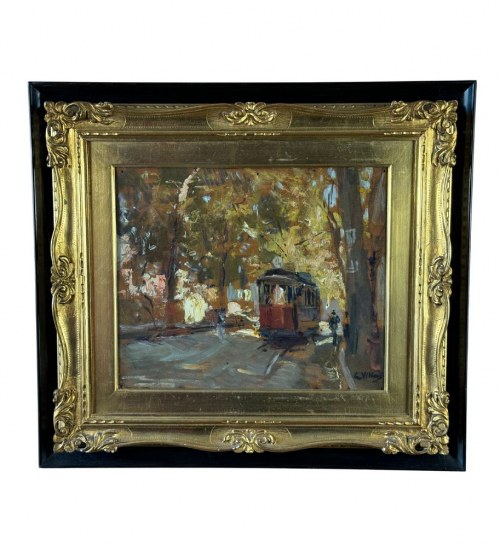 "Czekając na tramwaj" - Gennaro Villani (Neapol, 1885-1948), Gennaro Villani