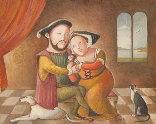 Henryk VIII z Lady Anną, 2019, Agnieszka Korczak-Ostrowska