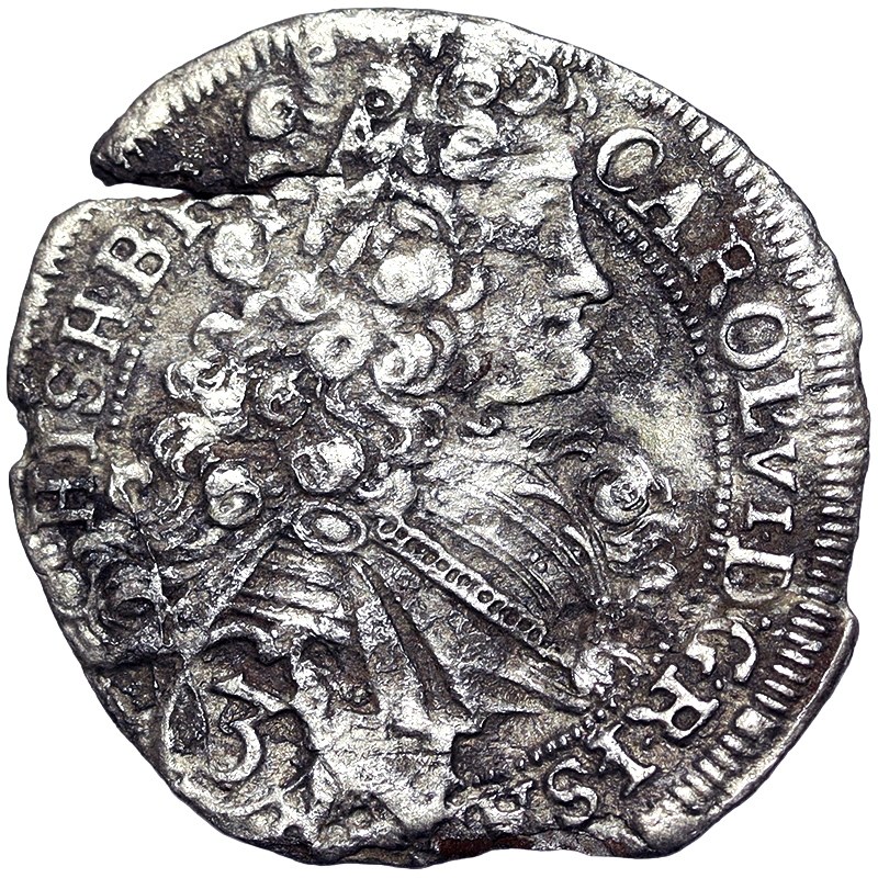 Austria, Charles VI, 3 Kreuzer 1715, Prague - Online auction