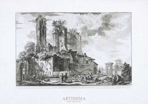 Veduta dell'avanzo del Castello...dell'Acqua Giulia, edycja rzymska, Giovanni Battista Piranesi