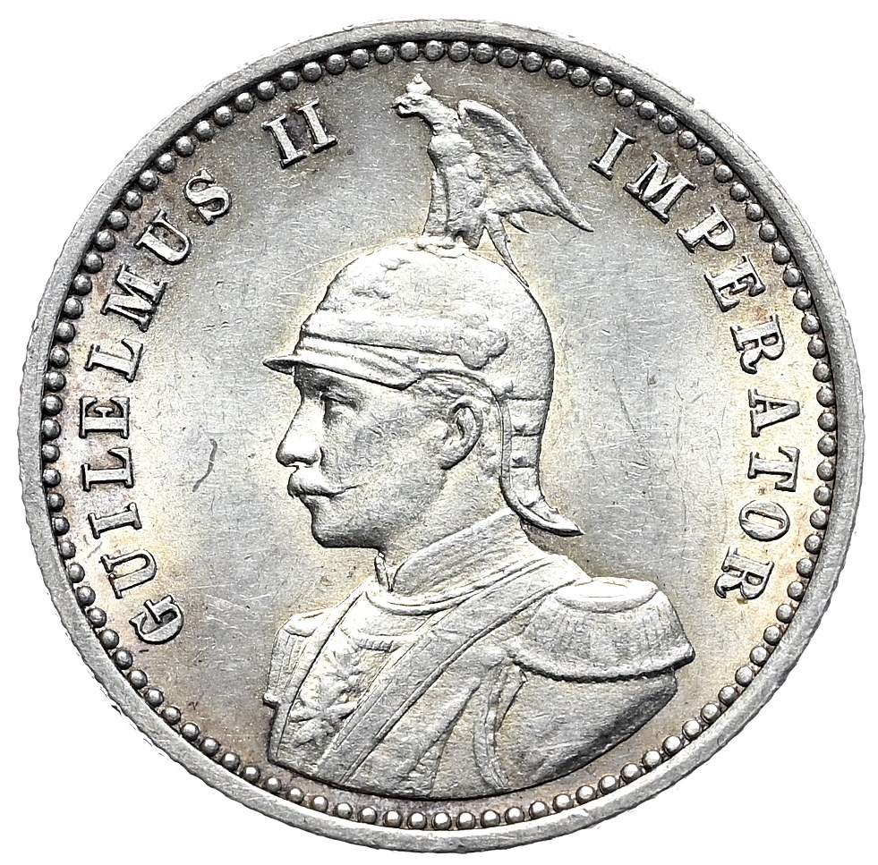German Ruppee Germany, German East Africa, Wilhelm II, 1/4 rupee 1891 - Online ...