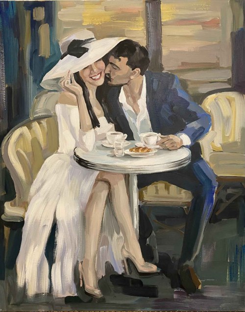 Randka w kawiarni, 2023, Tatiana Filipowicz