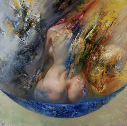 Flight on the ultramarine moon, 2024, Stanislavas Sugintas
