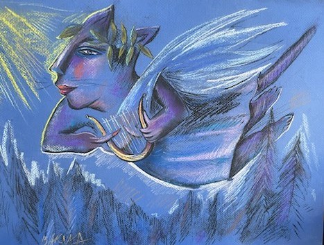 "Muza poezji", 70 x 50 cm, 2024, Hanna Bakuła