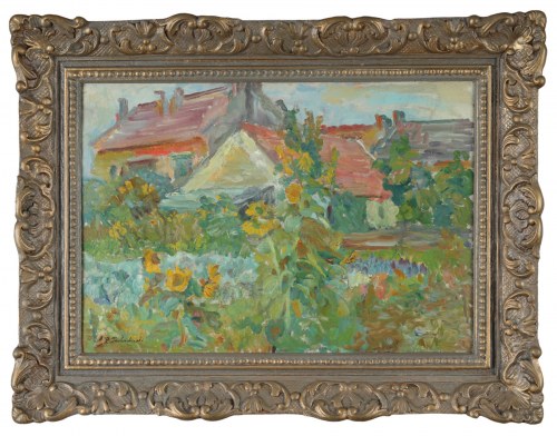 "Słoneczniki w ogrodzie", Zdzisław Przebindowski