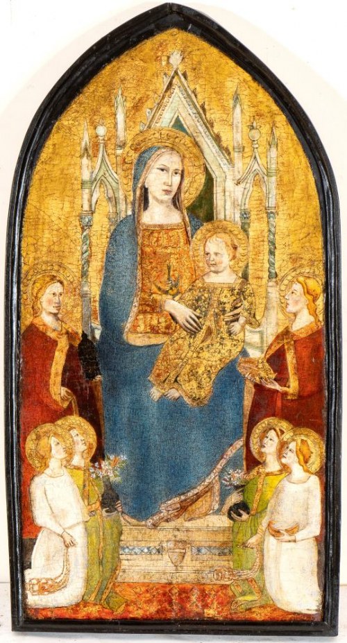 Dziewica Maryja na tronie z Dzieciątkiem i świętymi, Taddeo Gaddi