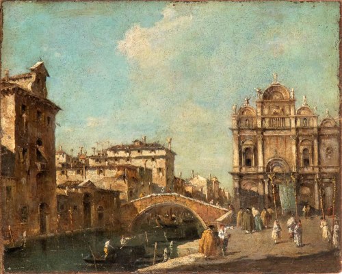 Rio dei Mendicanti z Scuola Grande of San Marco, Francesco Guardi