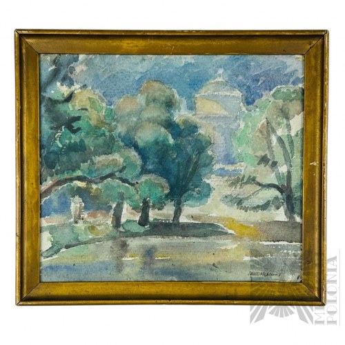 “Wodozbiór Świątynia Westy, Park Saski w Warszawie”, Wacław Wąsowicz