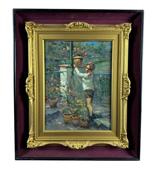 Małe dziecko na tarasie - Giovanni Panza, Giovanni Panza
