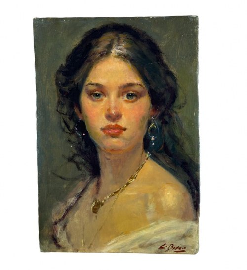 portret kobiety, NIEZNANY PODPIS