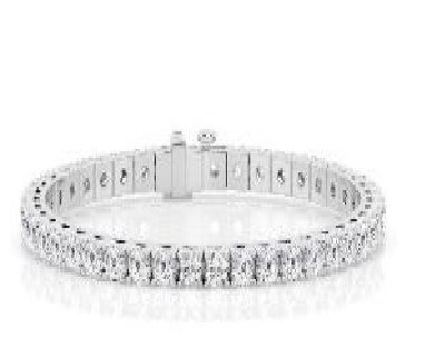 5 GR ZŁOTA Z DIAMENTAMI CL30 HODOWANYMI W LABORATORIUM, Bransoletka Tenisowa Z 15