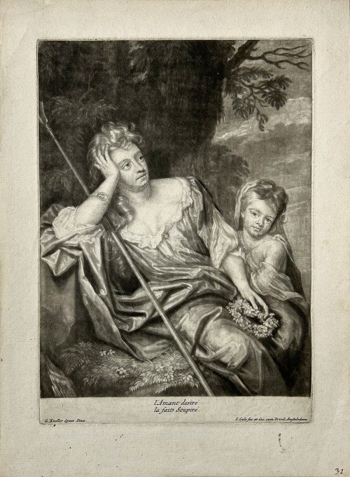 Dama z Amorkiem, ok. 1720, Godfrey Kneller