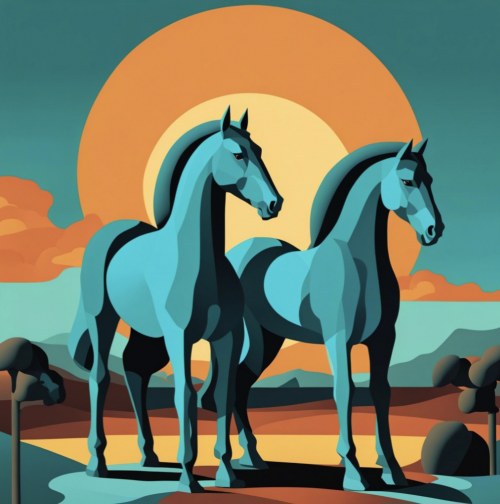 Horse duo 6, 2025, Three Art