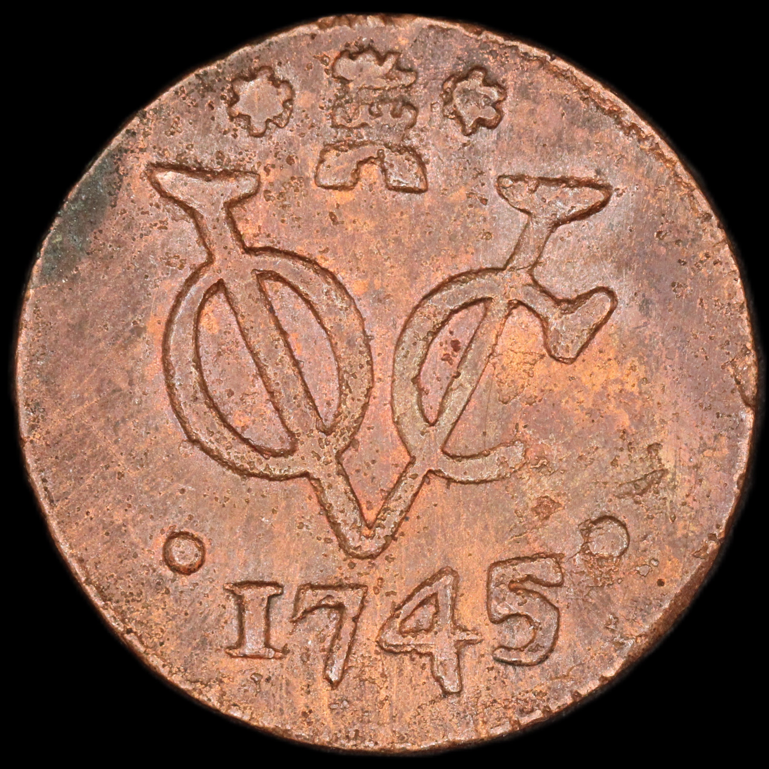 Netherlands East Indies. 1 Duit 1745 VOC Zeeland - インターネットオークション / オンライン入札  - 価格 - OneBid