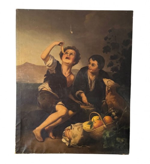 Portret dzieci z winogronami autorstwa Bartolomé Esteban Murillo, Nieznana Sygnatura