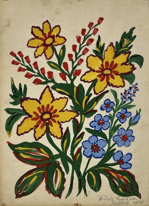 Kwiaty, 1970, Felicja Curyłowa