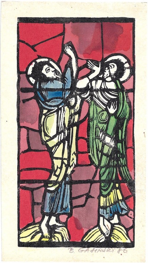 Projekt witrażu, 1986, Bolesław Gasiński