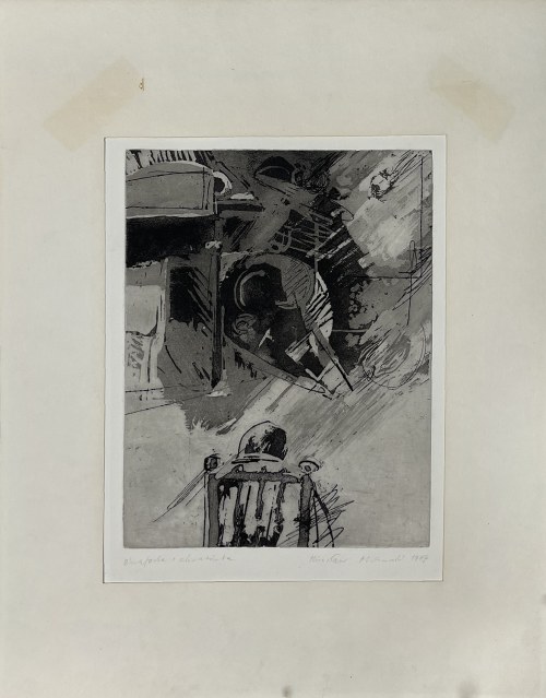 Człowiek siedzący na krześle, 1977, Mirosław Miroński