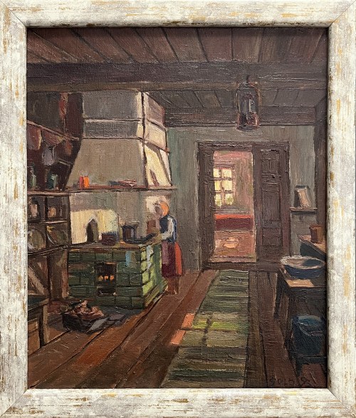 Wnętrze chaty - Podlasie, 1993, Donald Solo