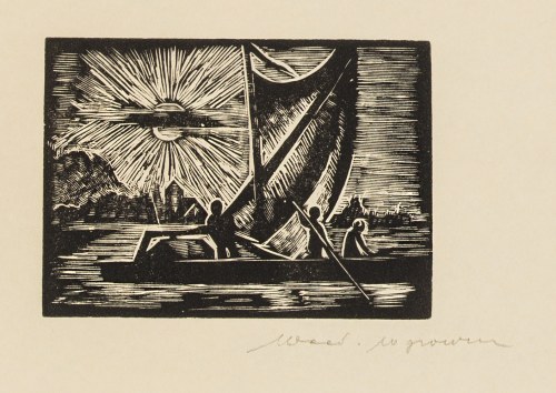 Na łodzi, 1934, Wacław Wąsowicz