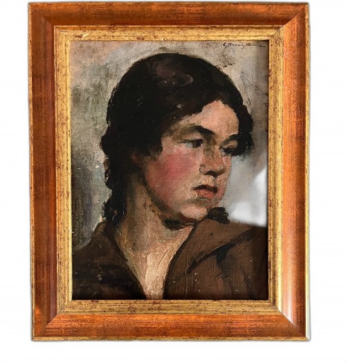 Portret dziewczyny, początek XX w. (?), Ludomir Benedyktowicz