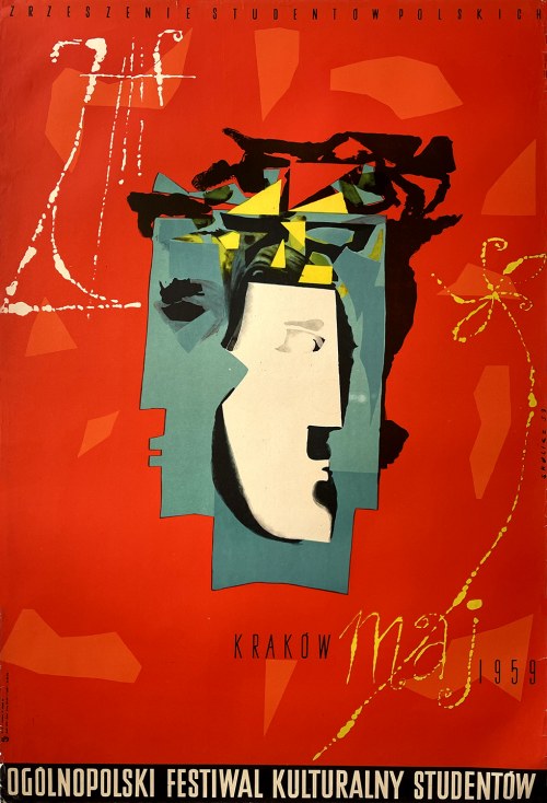 Kraków 1959, proj. Witold SKULICZ (1926-2009), Ogólnopolski Festiwal Kulturalny Studentów