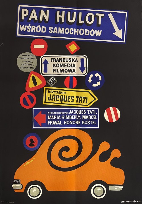 1973, proj. Jan MŁODOŻENIEC (1929-2000), Pan Hulot Wśród Samochodów