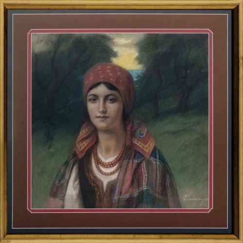 PORTRET HUCUŁKI, I połowa XX w., Józef Unierzyski