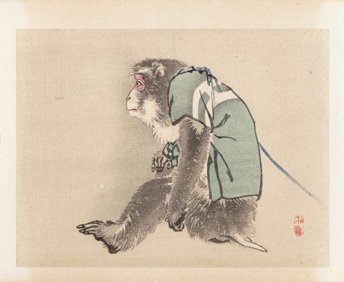 wyd. Yamada Shinzaburo, Małpka, Kioto, 1913 r., Kōno Bairei