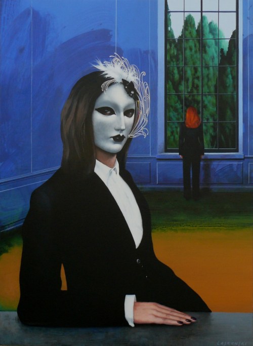 Dziewczyna w weneckiej masce, 2014, Henryk Laskowski