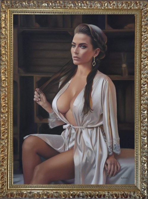 Portret dziewczyny w szlafroku, 2025, Katarzyna Rekiel