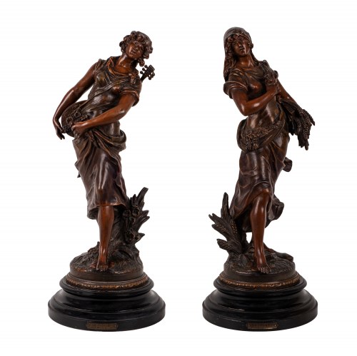 La Fourmi et La Cigale, XIX w., Auguste Moreau