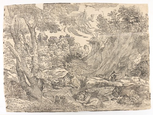 Święty Jerome na pustyni, według Tycjana, Nicolò Boldrini
