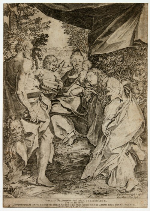 Madonna Świętego Jerome'a, wg Correggio, Agostino Carracci
