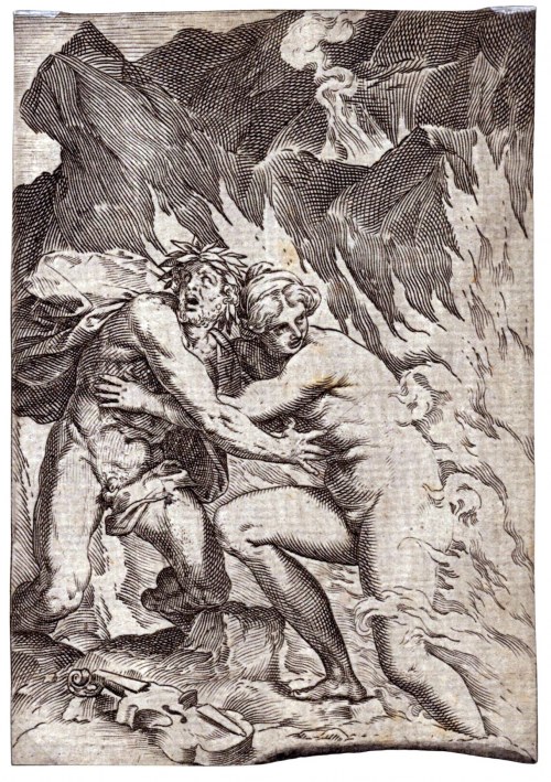 Orfeusz i Eurydyka, z "Lascivie", Agostino Carracci