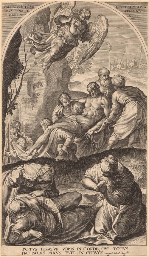 Złożenie do grobu, wg Tintoretta, Lucas Kilian