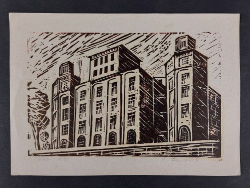 Grafika, Łódź, Zakłady, ul. Przędzielniana, 1967 r., E. Banasik