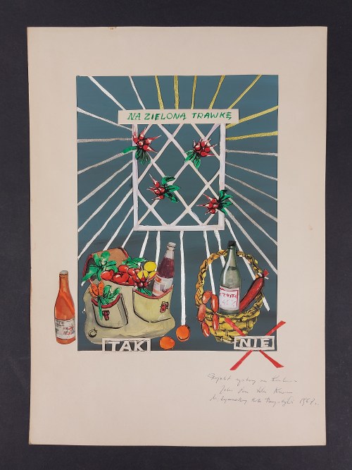 Projekt wystawy na konkurs "Jaki Pan taki kram" Międzynarodowy Rok Turystyki, maj 1967 r., Z. Kryńska