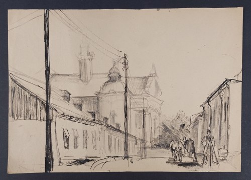 Architektura Sandomierza (?), lata 50-te XX w., M. Wodzińska