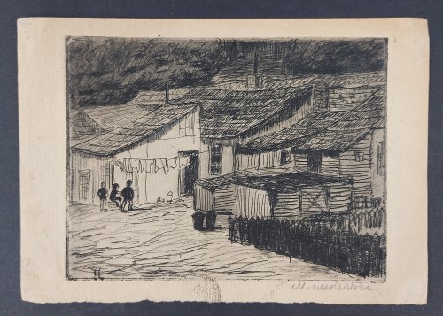 Grafika, lata 50-te XX w., M. Wodzińska