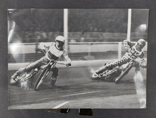Fotografia, Żużel, Plac Staromiejski?, 1963 r., Zbigniew Jąder, Unia Leszno, Michael Patrick