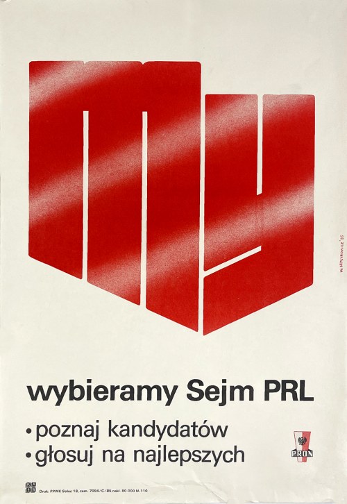 MY wybieramy Sejm PRL, 1985 (mniejszy format), Witold Mysyrowicz