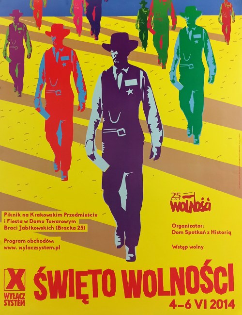 Święto wolności 2014, wg. plakatu "W samo południe" T. Sarneckiego, Nikodem Pręgowski
